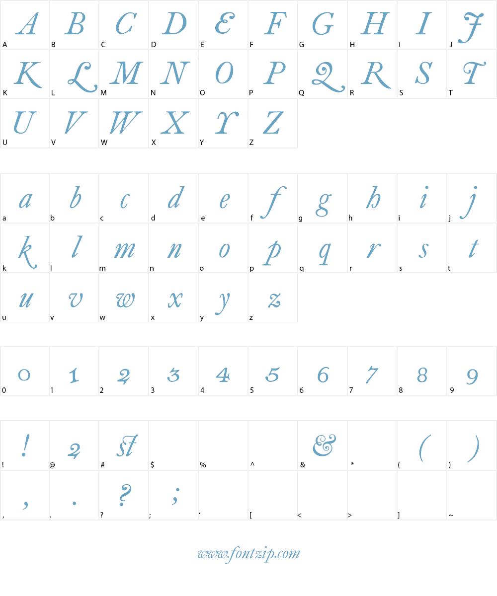 antique roman Font Character
